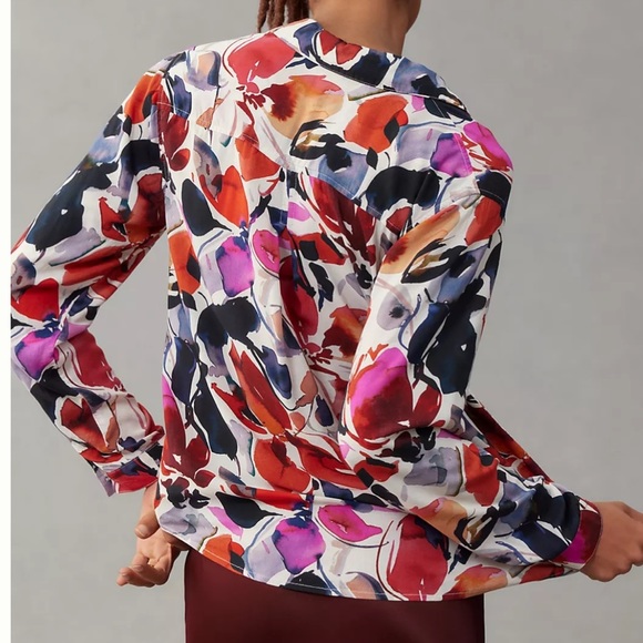 CLOTH & STONE By ANTHRO Printed Button Down Blouse - Picture 4 of 8